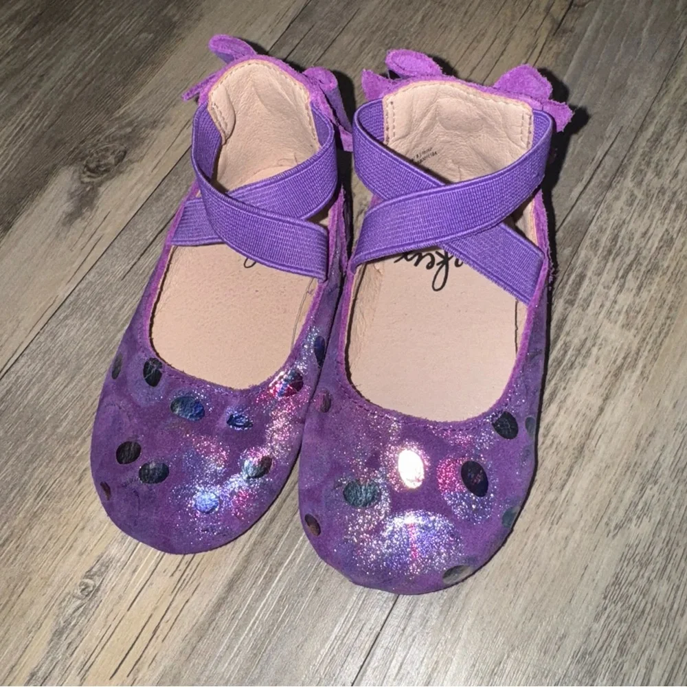 Monkey Feet Purple Sandals with Whimsical Embellishments